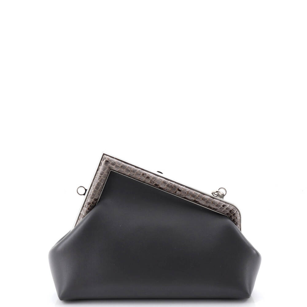 Fendi Small First Bag Leather With Python - image 3